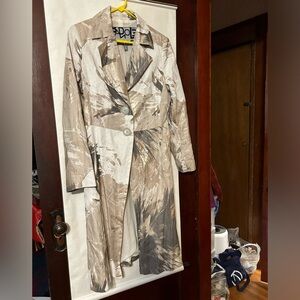 Bandolera ladies fully lined linen long jacket, size UK 12, USA 10